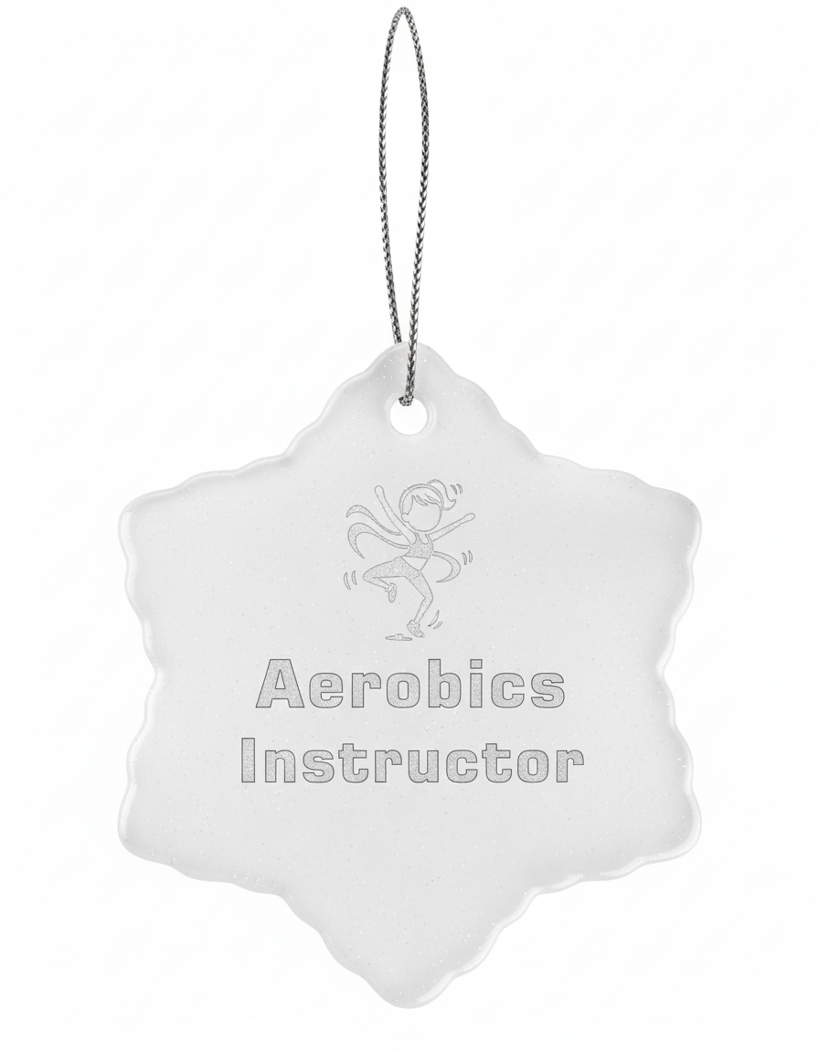 [2D FLAT ACRYLIC] #1 Aerobic Instructor Christmas Ornament – Unique Gift for Fitness Coach