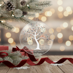 [2D FLAT ACRYLIC] 40th Ruby Wedding Anniversary Glass Ornament – Keepsake Gift for Parents & Couples