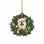 [2D FLAT ACRYLIC] Charming Akita Christmas Ornament – Holiday Decor & Gift for Dog Lovers