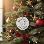 [2D FLAT ACRYLIC] Funny Goose Christmas Ornament for Dad - Silly Goose Holiday Decor Gift from Daughter or Son