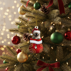 [2D FLAT ACRYLIC] Charming Siamese Cat Christmas Ornament – Holiday Decor & Cat Lover Gift