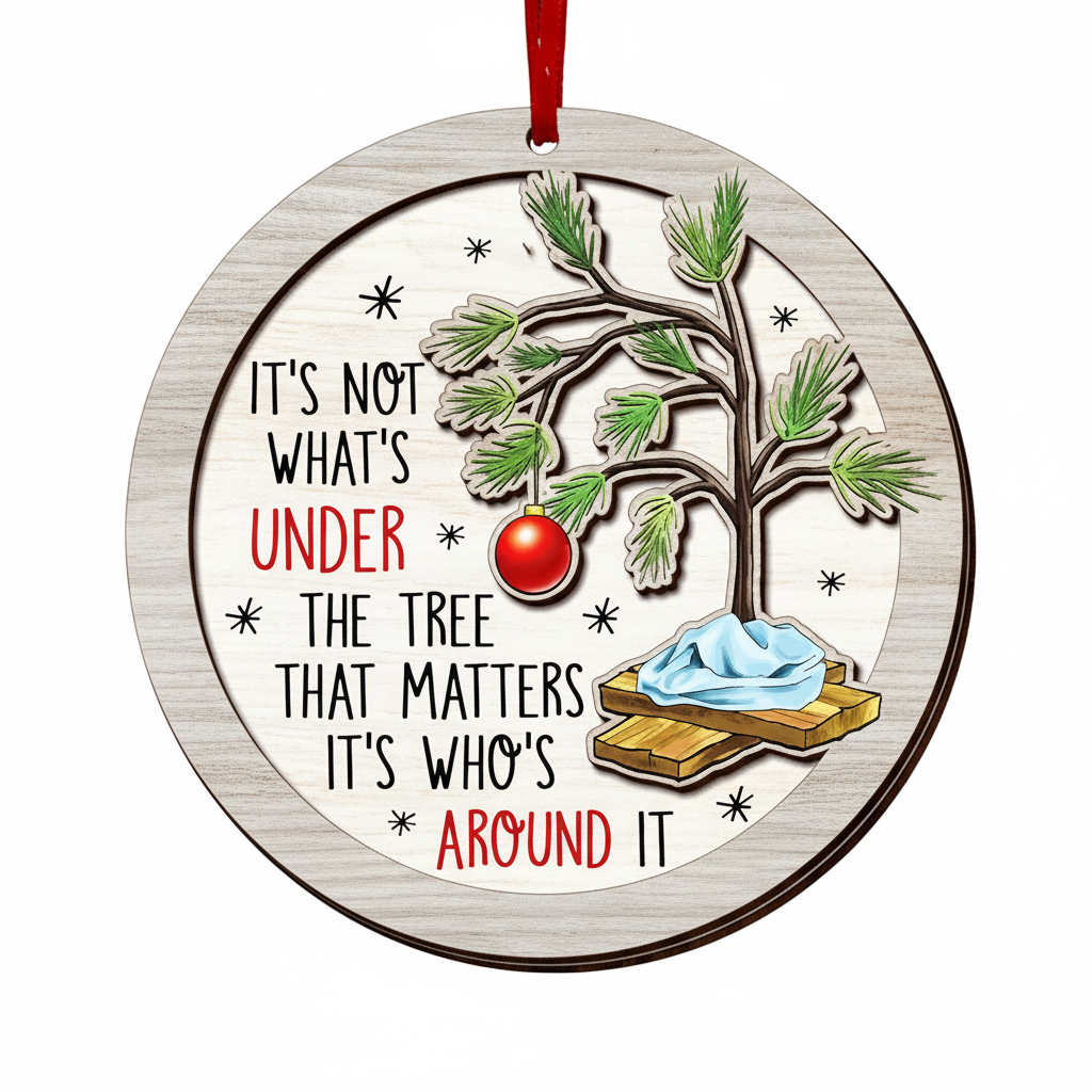 [2D FLAT ACRYLIC] Meaningful Christmas Ornament | It's Not What's Under the Tree Quote | Family Holiday Gift 2025