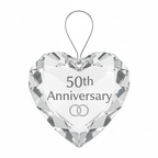 [2D FLAT ACRYLIC] 50th Golden Anniversary Glass Ornament 2025 – Keepsake Gift for Couples