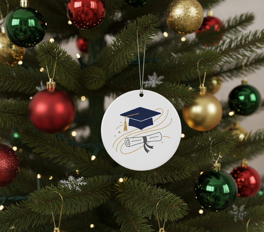 [2D FLAT ACRYLIC] Inspirational Graduation Ornament – She Believed She Could Ceramic Keepsake Gift