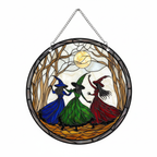 [2D FLAT ACRYLIC] Girls Will Be Girls Witch Suncatcher – Feminist Acrylic Wall & Window Art Decor