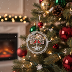 [2D FLAT ACRYLIC] 55th Emerald Anniversary Glass Ornament – Keepsake Gift for Parents & Couples