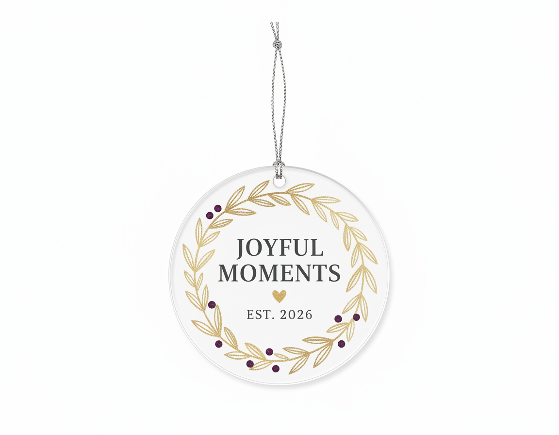 [2D FLAT ACRYLIC] Personalized Pregnancy Announcement Ornament 2025 – Keepsake Gift for Parents to Be