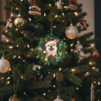 [2D FLAT ACRYLIC] Charming Akita Christmas Ornament – Holiday Decor & Gift for Dog Lovers