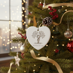 [2D FLAT ACRYLIC] 50th Wedding Anniversary Gift – Heart-Shaped Ceramic Keepsake Ornament for Couples