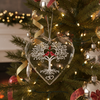 [2D FLAT ACRYLIC] 40th Anniversary Crystal Glass Ornament – Heartfelt Keepsake Gift for Couples