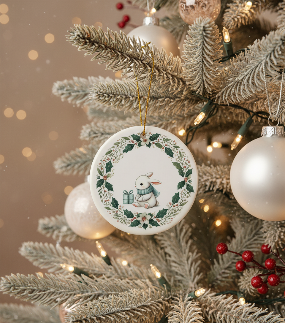 [2D FLAT ACRYLIC] Baby's First Christmas Ornament 2025 | Newborn Holiday Keepsake Gift