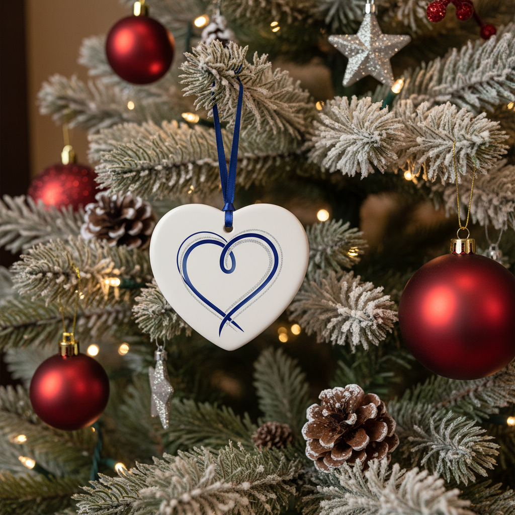 [2D FLAT ACRYLIC] Blue Car New Home Ornament - Layered Wood Moving Keepsake