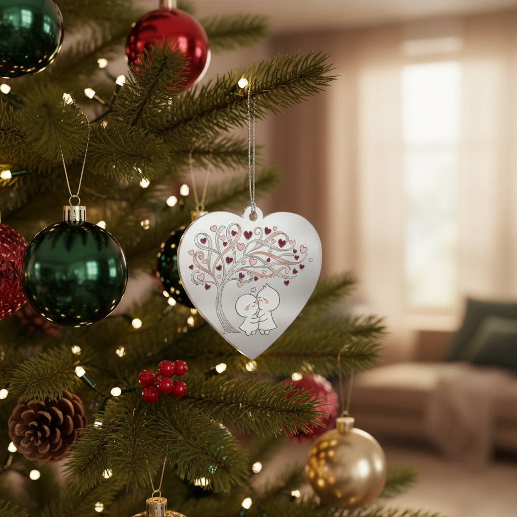 [2D FLAT ACRYLIC] 70th Platinum Anniversary Ornament 2025 – Heartfelt Keepsake Gift for Couples