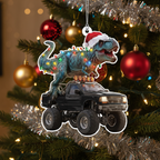 [2D FLAT ACRYLIC] Personalized Grinch Christmas Ornament | Custom Acrylic Trucker Tree Decor