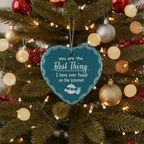 [2D FLAT ACRYLIC] "Best Thing on the Internet" Heart Ornament - Cute Robot Keepsake