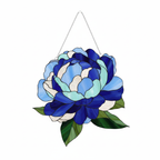 [2D FLAT ACRYLIC] Acrylic Peony Suncatcher Window Hanging – Floral Home Decor Gift for Mom