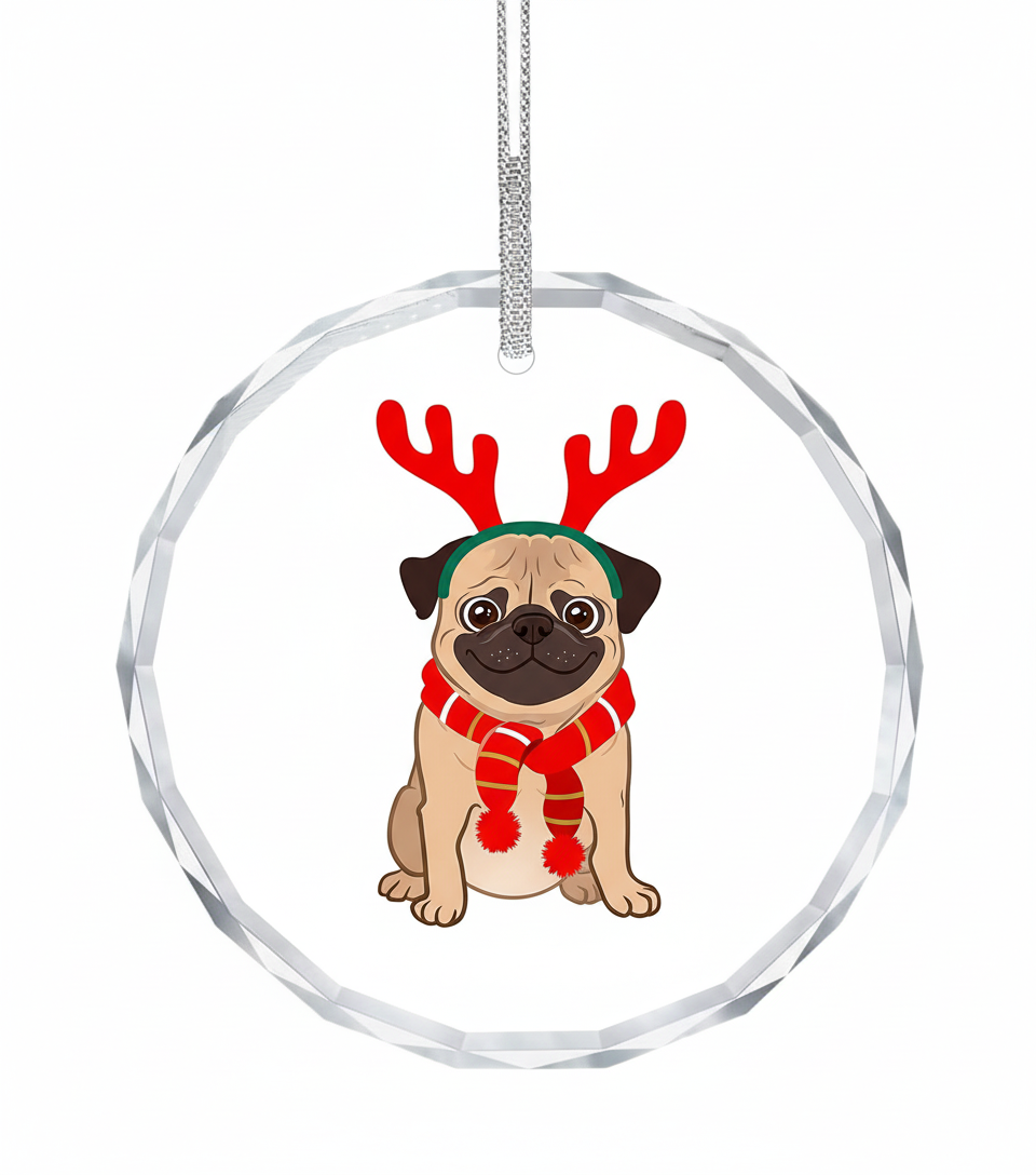 [2D FLAT ACRYLIC] Cavalier King Charles Spaniel Christmas Ornament | Ceramic Dog Lover Decoration