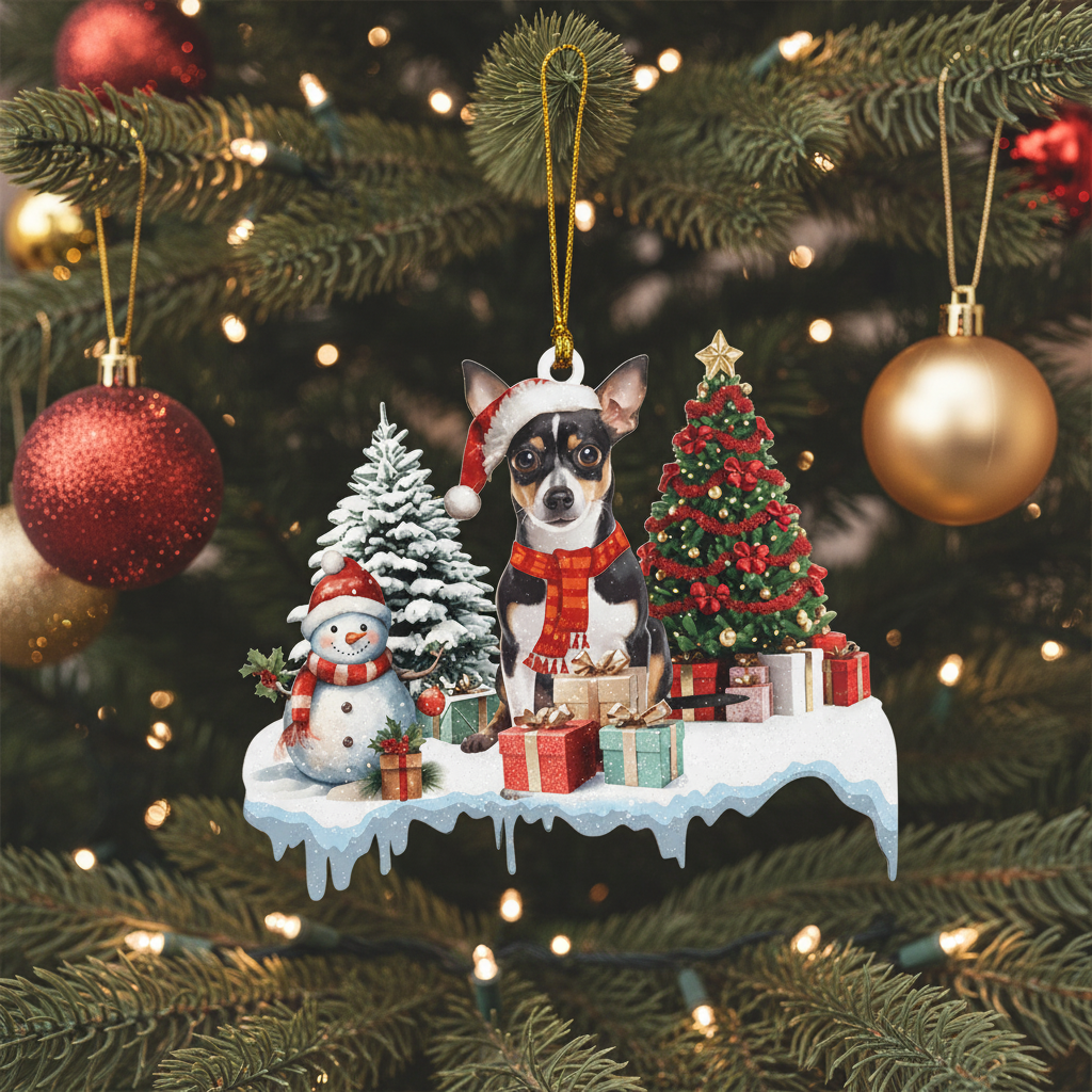 [2D FLAT ACRYLIC] Adorable Black Cat Christmas Ornament – Festive Keepsake Gift for Cat Lovers