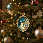 [2D FLAT ACRYLIC] Keepsake Snowman Christmas Ornament 2025 – Elegant Acrylic Holiday Decoration