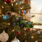[2D FLAT ACRYLIC] Classic Semi-Truck Christmas Ornament | Truck Driver Gift & Holiday Decor