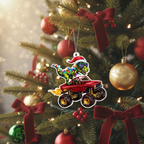 [2D FLAT ACRYLIC] Semi Truck Christmas Ornament | Acrylic Truck Driver Gift | Holiday Decor for Truckers