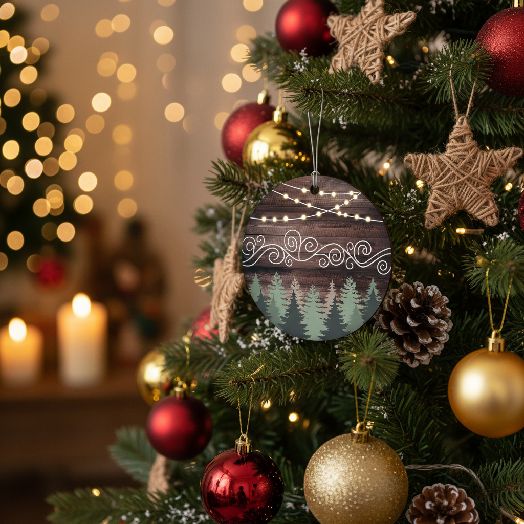 [2D FLAT ACRYLIC] Baby's First Christmas Ornament 2025 – Personalized Elephant Keepsake