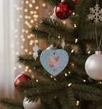 [2D FLAT ACRYLIC] 'Love You More' Ceramic Keepsake Ornament – Romantic Anniversary Gift for Couples