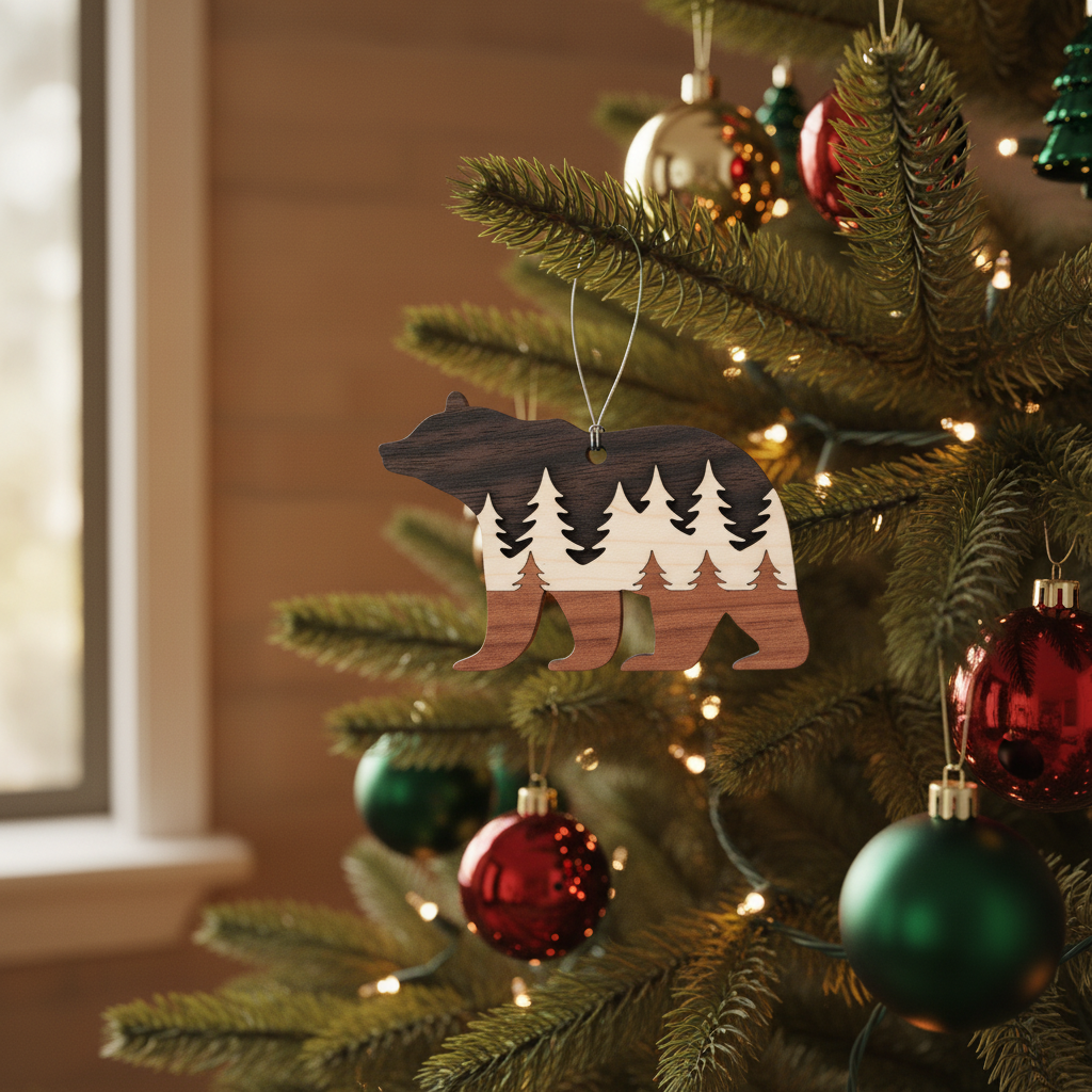 [2D FLAT ACRYLIC] Christmas House Ornament - Winter Scene