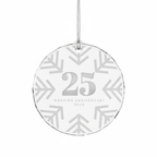[2D FLAT ACRYLIC] 25th Silver Wedding Anniversary Ornament – Keepsake Gift for Couples 2025