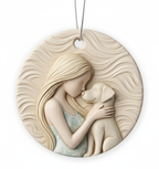 [2D FLAT ACRYLIC] Ceramic Dog Christmas Ornament 2024 | Keepsake Gift for Dog Lovers