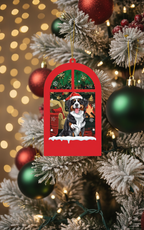 [2D FLAT ACRYLIC] Australian Shepherd Christmas Ornament | Elegant Wood & Acrylic Dog Lover Gift