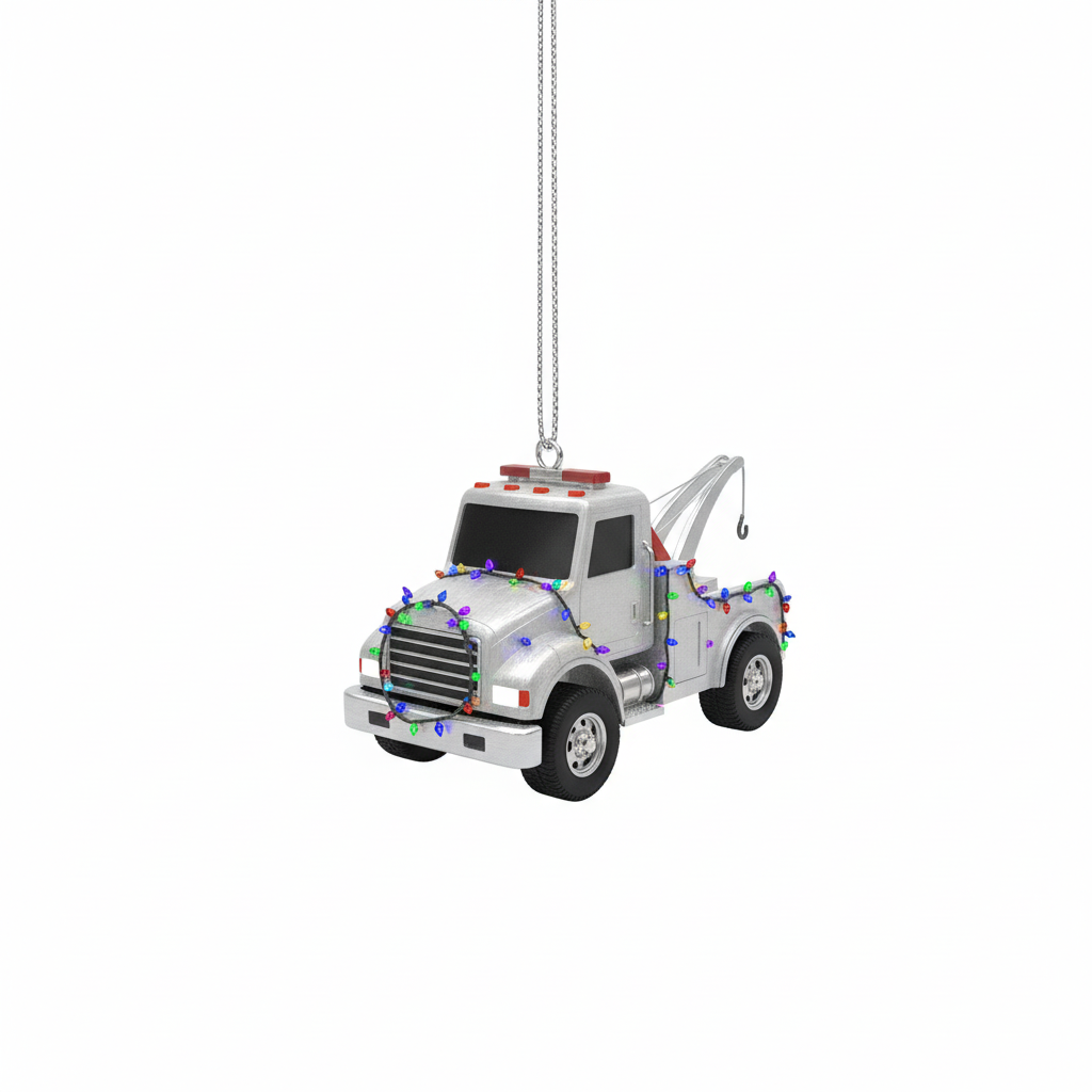 [2D FLAT ACRYLIC] Personalized Truck Christmas Ornament | Custom Trucker Gift for Semi-Truck Drivers
