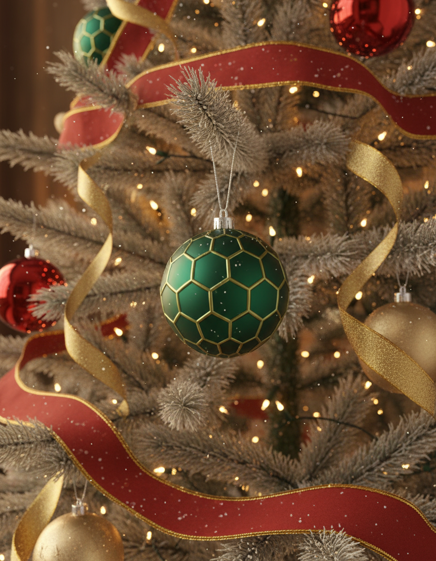 [2D FLAT ACRYLIC] Burgundy Velvet Christmas Ornaments – Flocked Holiday Tree Balls