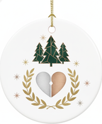 [2D FLAT ACRYLIC] 25th Silver Anniversary Ceramic Ornament 2025 – Keepsake Gift for Couples