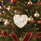 [2D FLAT ACRYLIC] 25th Wedding Anniversary Heart Ornament – Ceramic Keepsake Gift for Couple