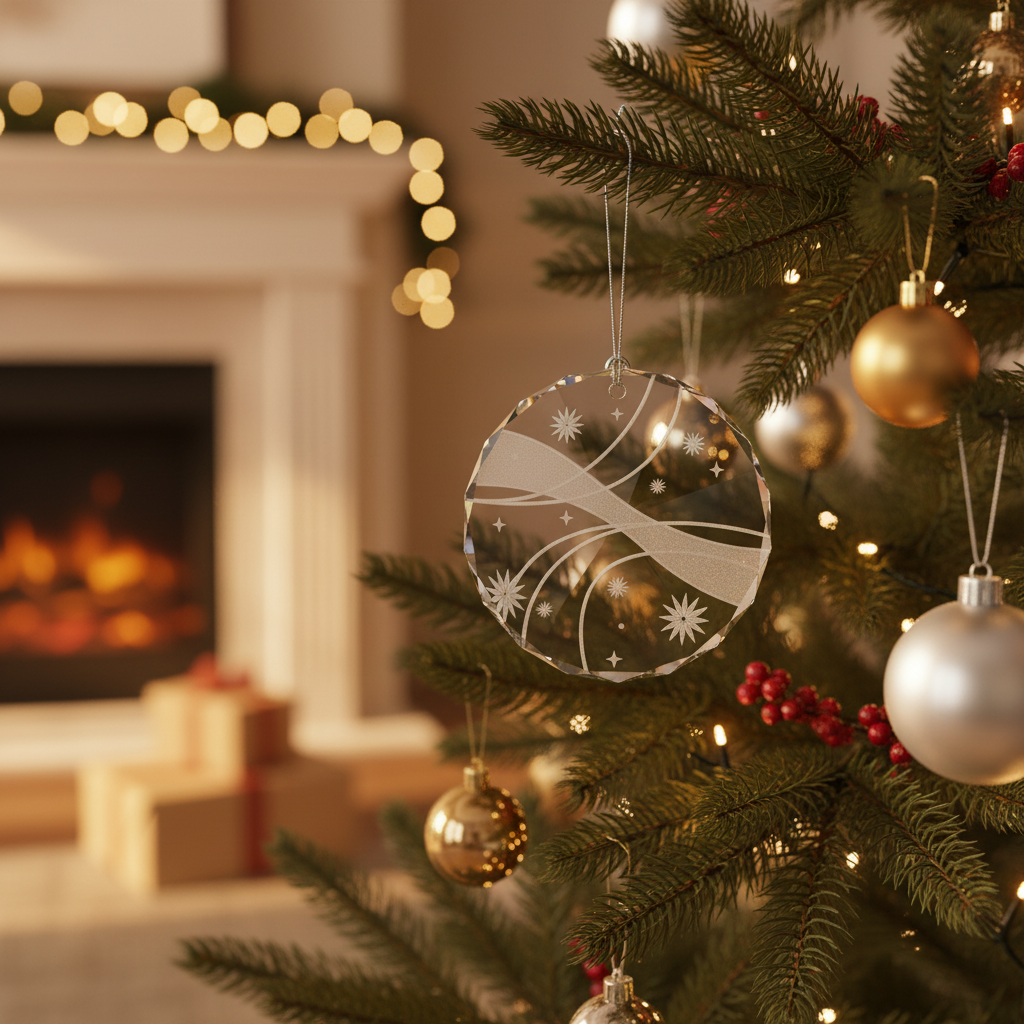 [2D FLAT ACRYLIC] Heartfelt Friendship Glass Ornament – Christmas & Birthday Gift for Best Friend