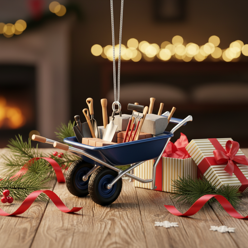 [2D FLAT ACRYLIC] Personalized Fire Truck Christmas Ornament | Custom Gift for Kids & Firefighters