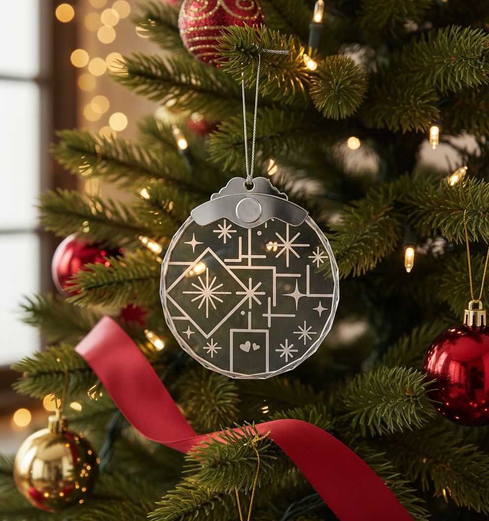 [2D FLAT ACRYLIC] Best Friend Christmas Ornament 2025 - 'Friends Are The Family We Choose' Friendship Gift for Women