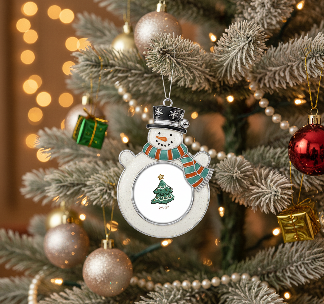 [2D FLAT ACRYLIC] Christmas Picture Frame Ornament – Holiday Keepsake Photo Gift
