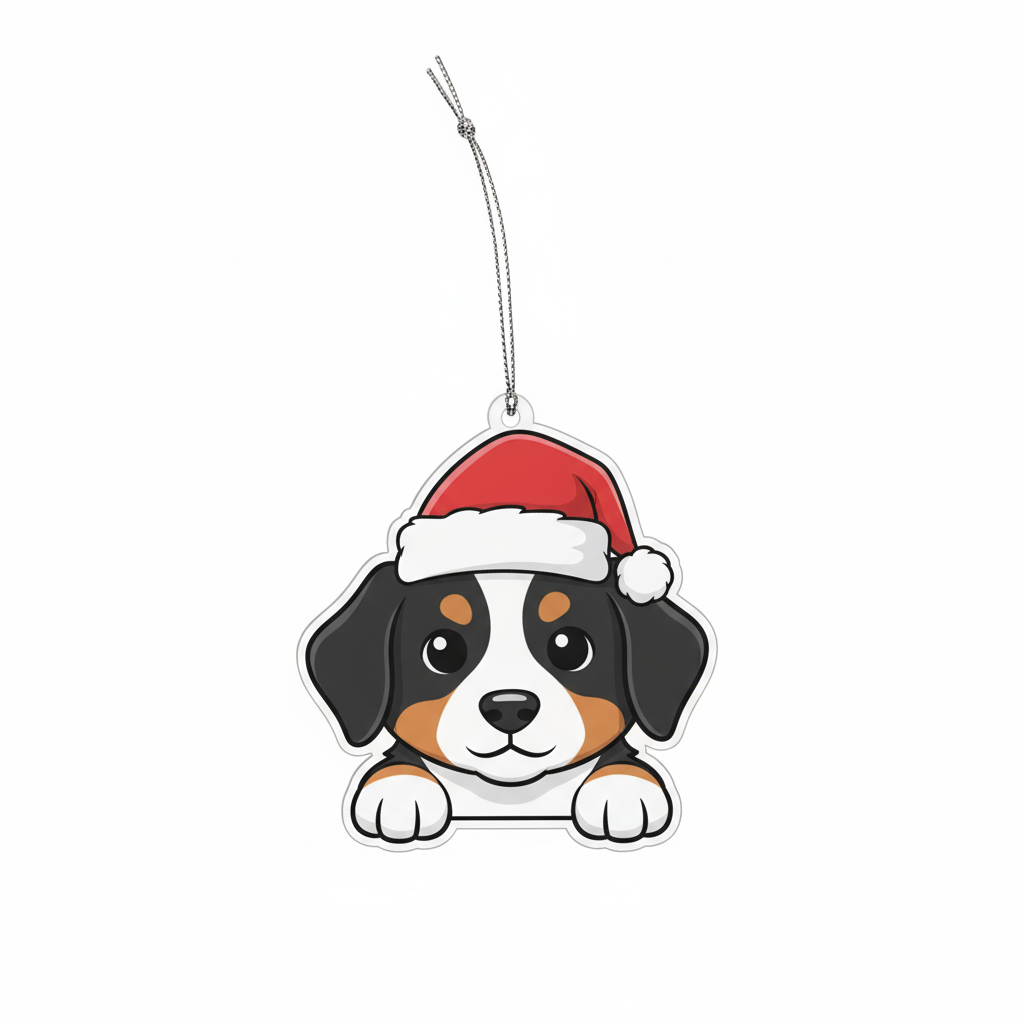 [2D FLAT ACRYLIC] Appenzeller Sennenhund Dog Christmas Ornament – Festive Holiday Decor Gift