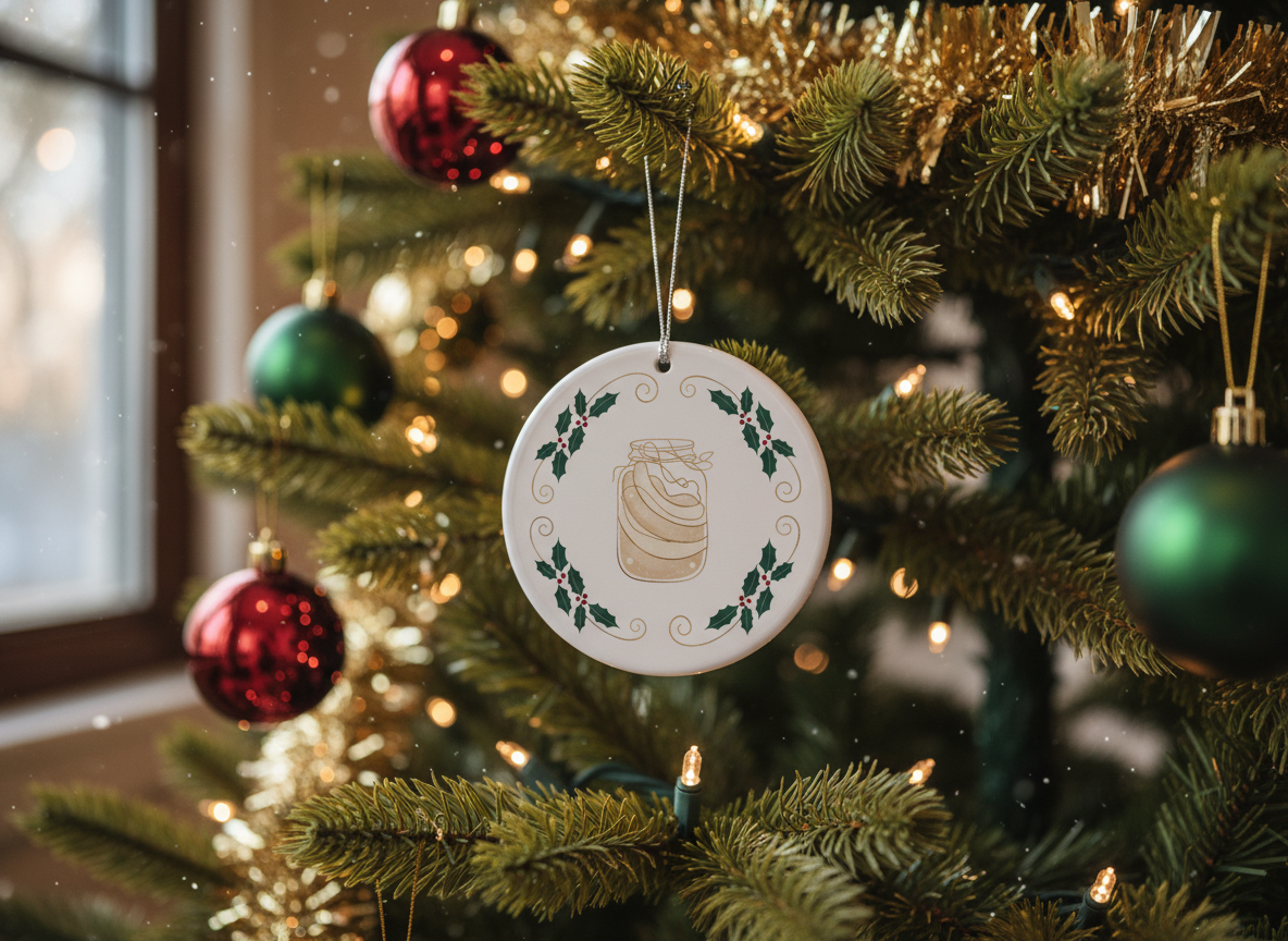 [2D FLAT ACRYLIC] Sourdough Baker Christmas Ornament 2025 – Ceramic Holiday Keepsake Gift