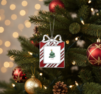 [2D FLAT ACRYLIC] Sparkling Christmas Picture Frame Ornament – Holiday Keepsake Gift