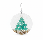 [2D FLAT ACRYLIC] Handmade Coastal Christmas Ornament – Beachy Resin Art with Real Starfish