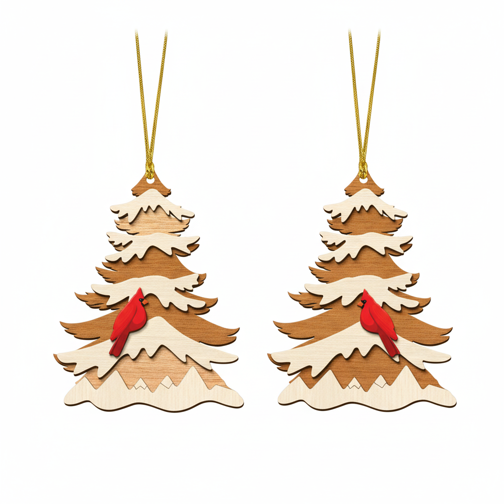 [2D FLAT ACRYLIC] Cardinal Memorial Ornament – Heartfelt Remembrance Gift for Loss of Father