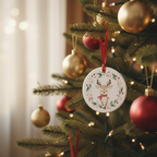 [2D FLAT ACRYLIC] Baby's First Christmas Ornament 2025 - Ceramic Keepsake Gift for Newborn Boy or Girl