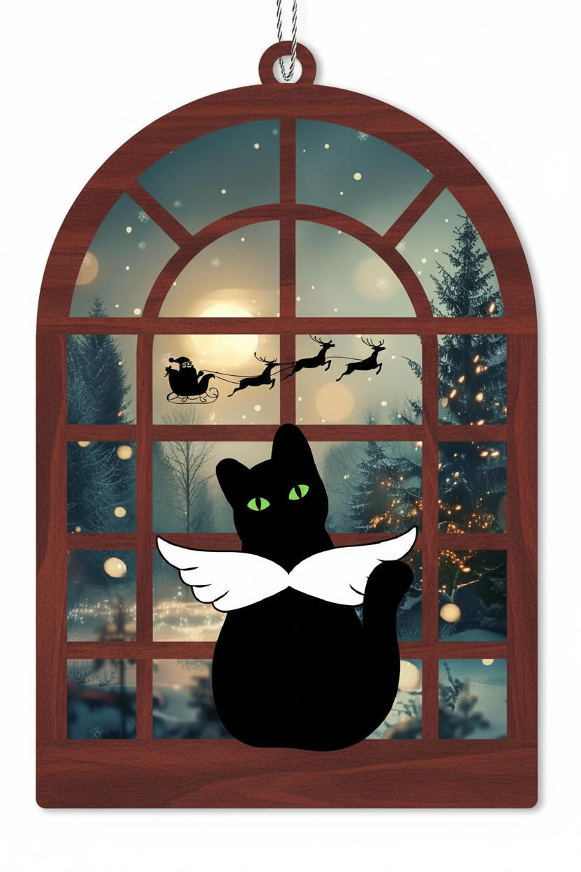 [2D FLAT ACRYLIC] Angel Dog Memorial Ornament | Heartfelt Pet Loss Sympathy Gift for Christmas