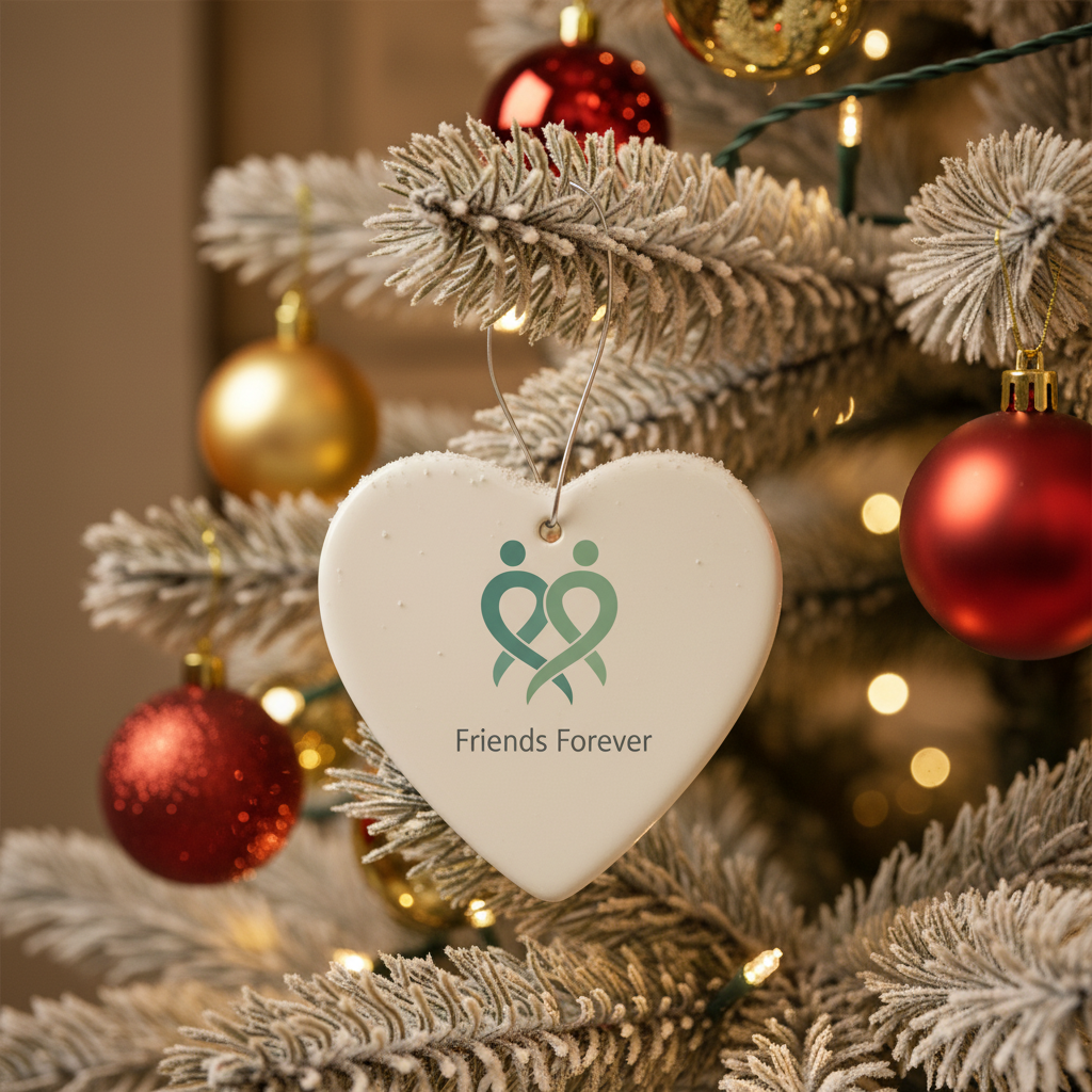 [2D FLAT ACRYLIC] True Friends Friendship Ornament 2025 – Christmas Keepsake Gift for Friends