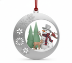 [2D FLAT ACRYLIC] 2025 Snowman Christmas Ornament – Handcrafted Metal Keepsake for Xmas Tree