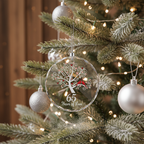 [2D FLAT ACRYLIC] 65th Blue Sapphire Wedding Anniversary Glass Ornament – Keepsake Gift for Parents & Couples