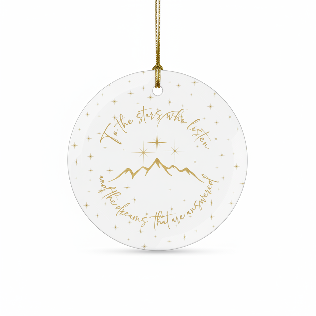 [2D FLAT ACRYLIC] ACOTAR Night Court Glass Ornament – To The Stars Who Listen Bookish Gift